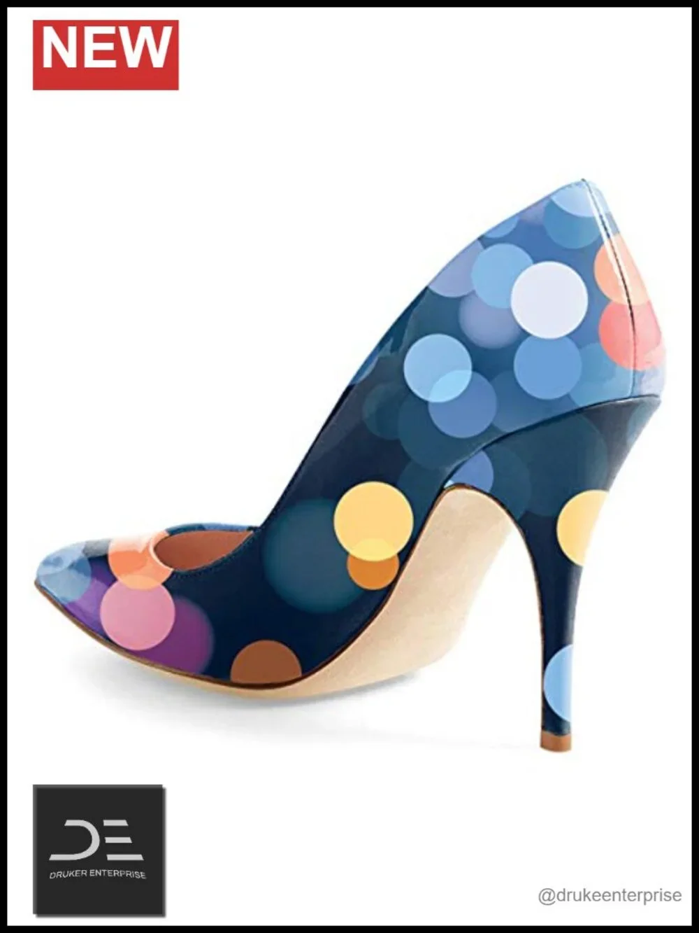 YDN Women's Pointed Toe Mid Heel Pumps Slip on Stiletto Dress Shoes Party